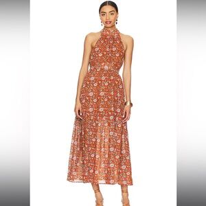 Cleobella Wilder Ankle Dress in Terracotta Size Small